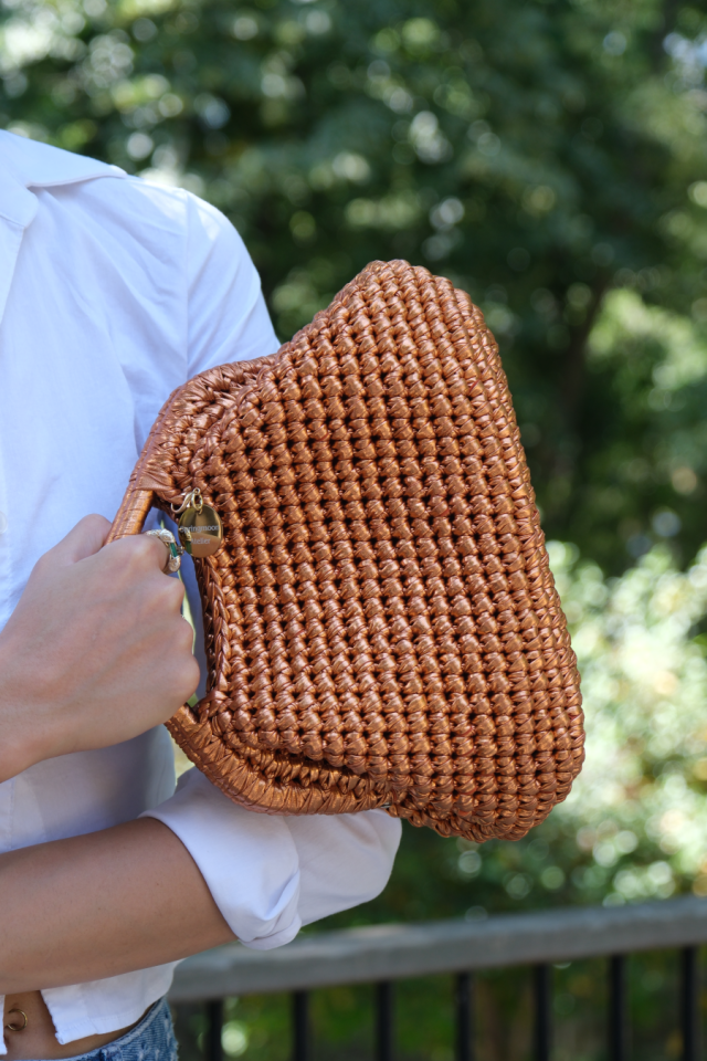 COPPER METALLIC HANDBAG