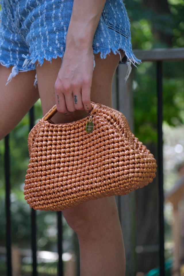 COPPER METALLIC HANDBAG