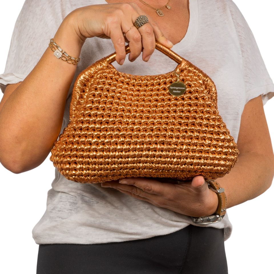 COPPER METALLIC HANDBAG