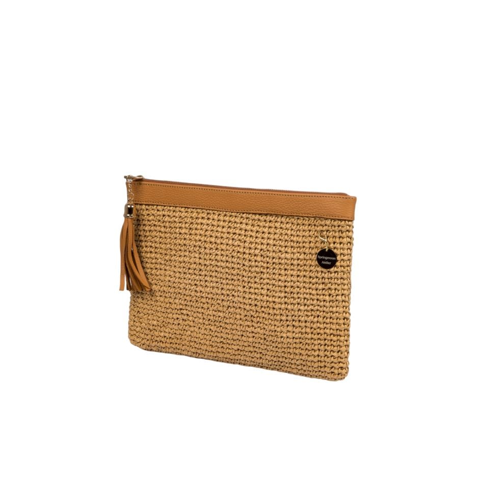 SUNLIGHT PAPER ROPE CROCHET HANDBAG