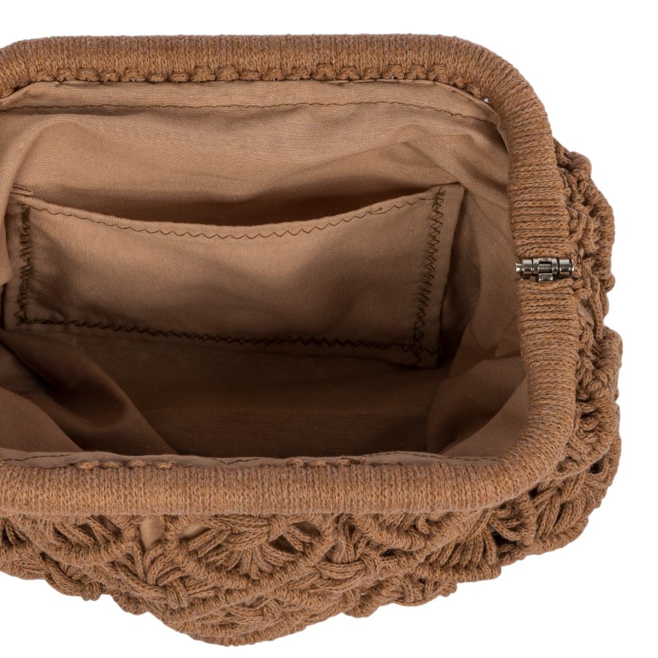 BROWN MACROME HANDBAG