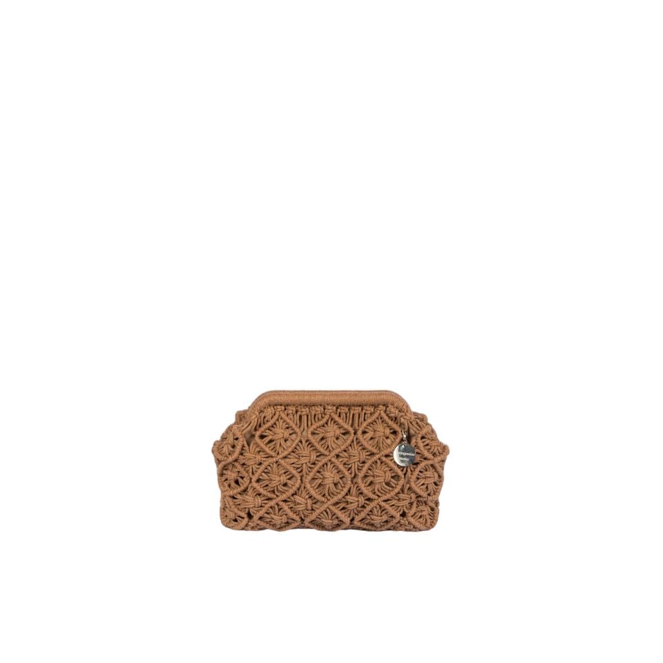 BROWN MACROME HANDBAG