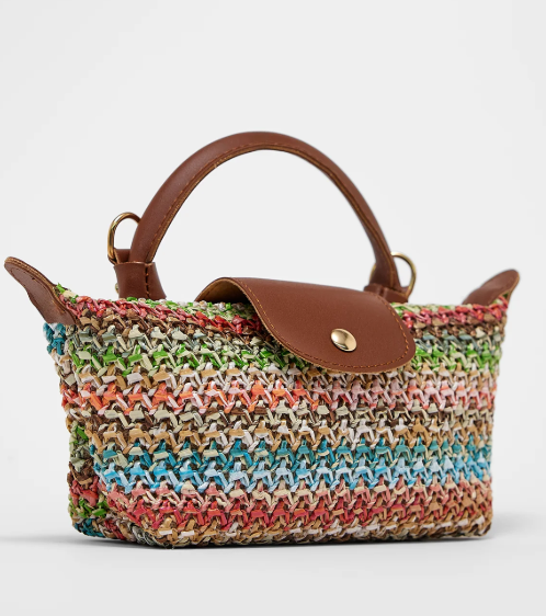 Mini Straw Colorful Crossbody Bag